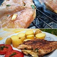 Grillowana pierś z kurczaka przekładana pietruszką i serkiem