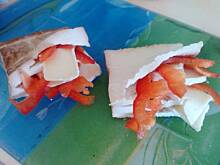 Fot. aniołek1976, Grillowane wędzone tofu z serem Camembert i czerwoną papryką