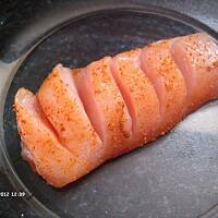 Grzebień drobiowy zapiekany w sosie jogurtowo - pieczarkowym