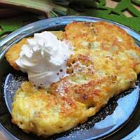 Racuszki ryżowe z rabarbarem