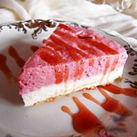 Sernik za zimno dwukolorowy