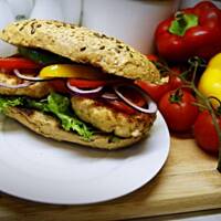 Burger zdrowy kolorowy