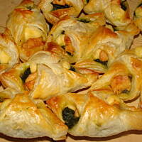 Francuskie rożki ze szpinakiem i kurczakiem