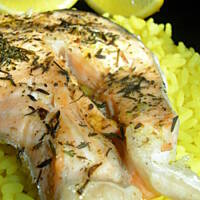 Cytrynowo-ziołowy łosoś z parowaru