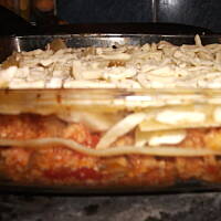 Lazania prosto z pieca.