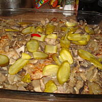 Schab w sosie ogorkowym