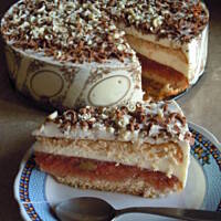 serniczek z masa z rabarbaru i truskawek