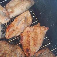 Schab z nektarynką z grilla