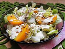 Fot. joana30, Sałata lodowa z brzoskwiniami i słonecznikiem