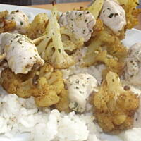 Szaszłyki drobiowo-kalafiorowe