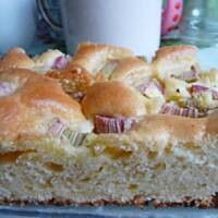 Ciasto drożdżowe z rabarbarem