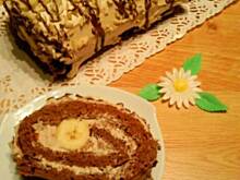 Fot. Kinga_86, Rolada z kremem cappuccino i bananem.