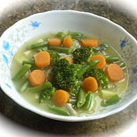 soczewicowa z warzywami na parze