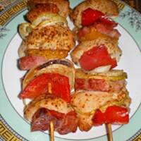 Szaszłyki z kurczaka i papryki