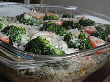 Fot. msewka, Zapiekanka z ryżem brązowym i wątróbką.