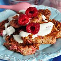 Placuszki otrębowo-malinowe