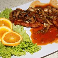 Schab z pieczarkami w sosie Chińskim