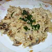 Makaron z pieczarkami