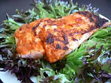 Fot. BernadettaP, Łosoś grillowany z paprykową musztardą
