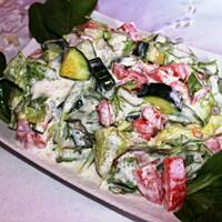 Sałatka ze śmietaną