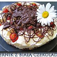 Sernik na zimno z białą czekoladą