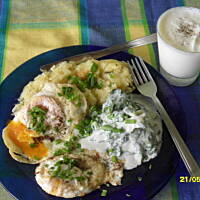 jajka sadzone z ziemniakami