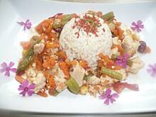 Fot. agawkuchni, Mix warzyw podany z ryżem