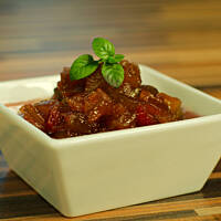 Rabarbar w syropie cukrowo-miętowym