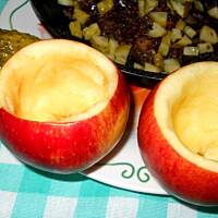 Jabłka faszerowane kaszanką z grilla