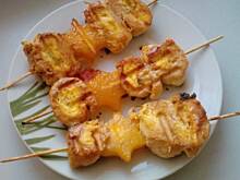 Fot. aniołek1976, Szaszłyki z mięsa drobiowego faszerowanego serem ricotta z mango