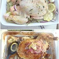 pieczony kurczak i 40 ząbków czosnku...