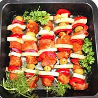 szaszłyki z indyka i ananasa