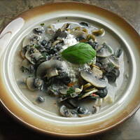 oliwkowa z pieczarkami