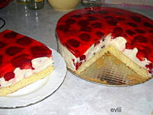 Fot. eviii, truskawkowy biszkopt z pyszną masą:)