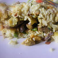 Zapiekanka bardzo cebulowa z ryżem