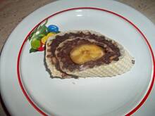 Fot. madi356, Rolada waflowa z bananami