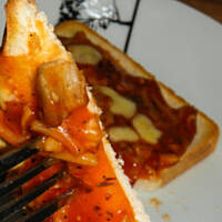 Recyklingowa kolacja- bolognese na toście