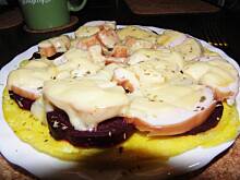 Fot. msewka, Omlet z buraczkiem i kurczakiem.