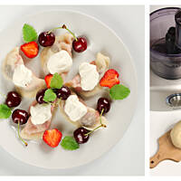 Pierożki truskawkowo-czereśniowe pod pierzynką