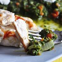 Grillowany kurczak ze szpinakiem