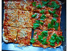 Fot. Brenia, Pizza wiosenna ze szpinakiem oraz pomidorami i bazylią