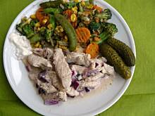 Fot. Babeczka_piecze, Pierś z indyka w sosie musztardowo-chrzanowym