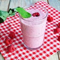 Koktajl malinowo-miętowy