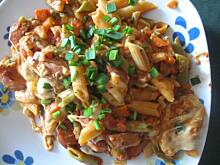 Fot. MonikaMariolka, Kolorowa zapiekanka z kiełbasą