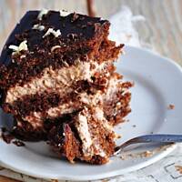 Tort poczwórnie czekoladowy