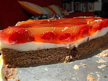 Fot. jagata, letnie ciasto owocowe z galaretką