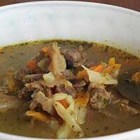 Flaczki z żołądków drobiowych.