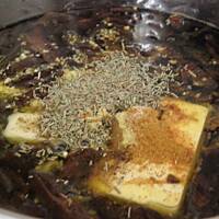 Kurczak zapiekany z ryżem grzybowym.