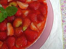 Fot. Babeczka_piecze, Sernik na zimno - straciatella i truskawki