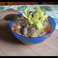 Duszone serca z kurczaka